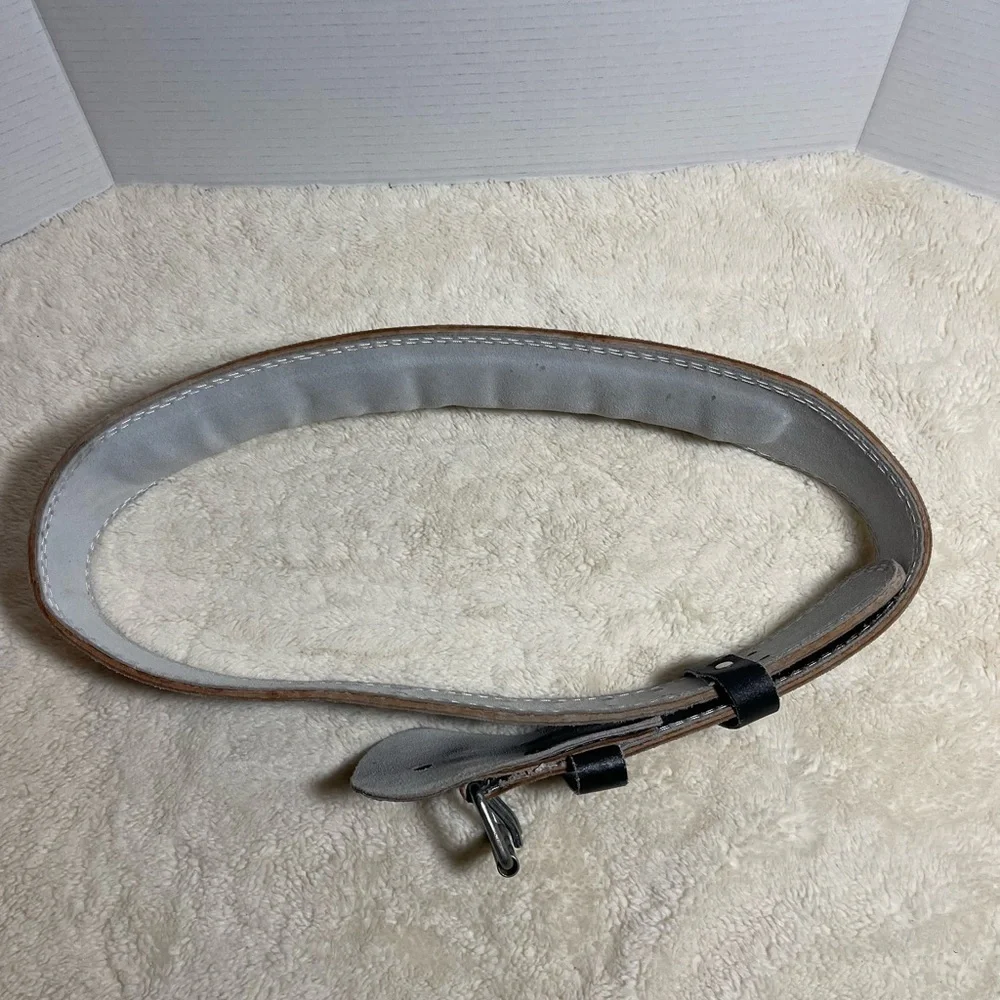 Valeo Leather Weightlifting Belt Black Powerlifting Gym Belt OS